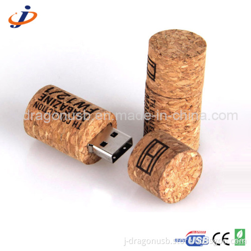 Custom Logo Wood Bottle Cork USB Flash Drive